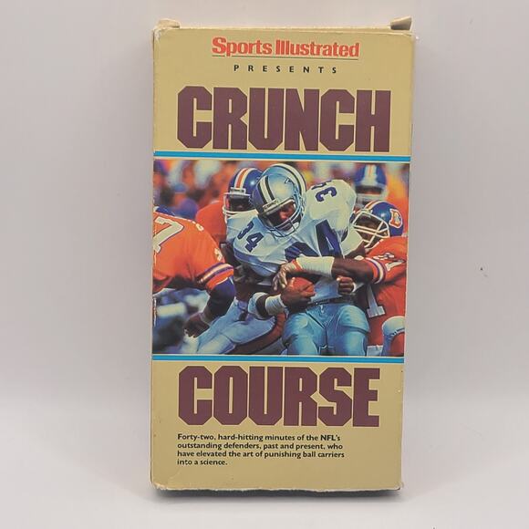 Sports Illustrated NFL Crunch Course Cowboys Broncos Football VHS used Tested - Picture 1 of 4